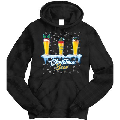 Funny Christmas Beer Tie Dye Hoodie