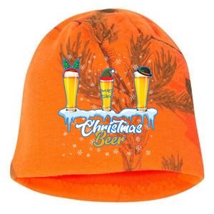 Funny Christmas Beer Kati - Camo Knit Beanie