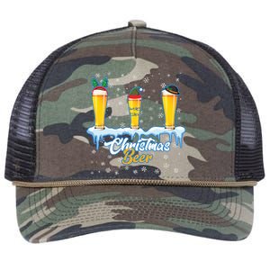 Funny Christmas Beer Retro Rope Trucker Hat Cap