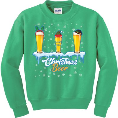 Funny Christmas Beer Kids Sweatshirt