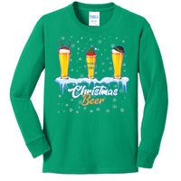 Funny Christmas Beer Kids Long Sleeve Shirt