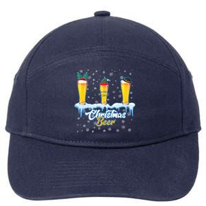 Funny Christmas Beer 7-Panel Snapback Hat