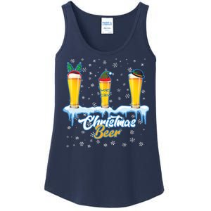 Funny Christmas Beer Ladies Essential Tank