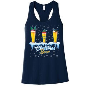 Funny Christmas Beer Women's Racerback Tank