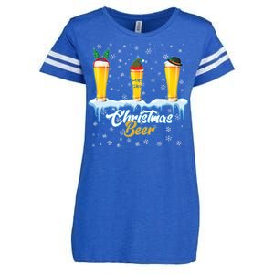 Funny Christmas Beer Enza Ladies Jersey Football T-Shirt