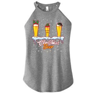 Funny Christmas Beer Women's Perfect Tri Rocker Tank