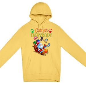 Funny Christmas Cats For Everyone Santa Claus Premium Pullover Hoodie