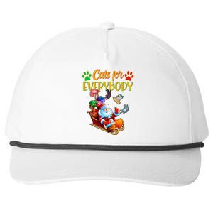 Funny Christmas Cats For Everyone Santa Claus Snapback Five-Panel Rope Hat