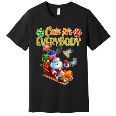 Funny Christmas Cats For Everyone Santa Claus Premium T-Shirt