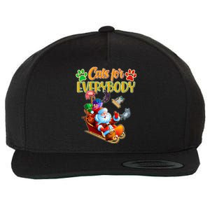 Funny Christmas Cats For Everyone Santa Claus Wool Snapback Cap