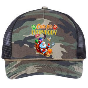 Funny Christmas Cats For Everyone Santa Claus Retro Rope Trucker Hat Cap