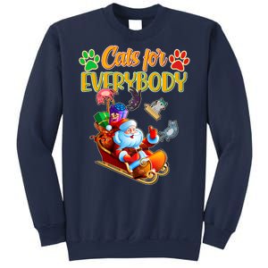 Funny Christmas Cats For Everyone Santa Claus Sweatshirt