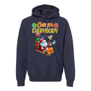 Funny Christmas Cats For Everyone Santa Claus Premium Hoodie