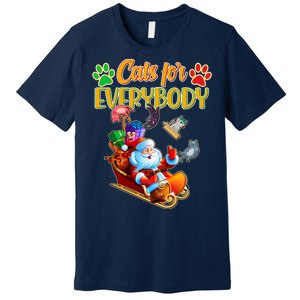 Funny Christmas Cats For Everyone Santa Claus Premium T-Shirt