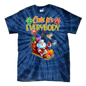 Funny Christmas Cats For Everyone Santa Claus Tie-Dye T-Shirt