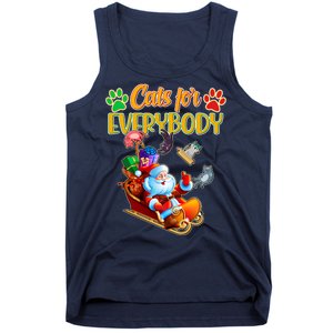 Funny Christmas Cats For Everyone Santa Claus Tank Top