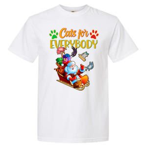 Funny Christmas Cats For Everyone Santa Claus Garment-Dyed Heavyweight T-Shirt