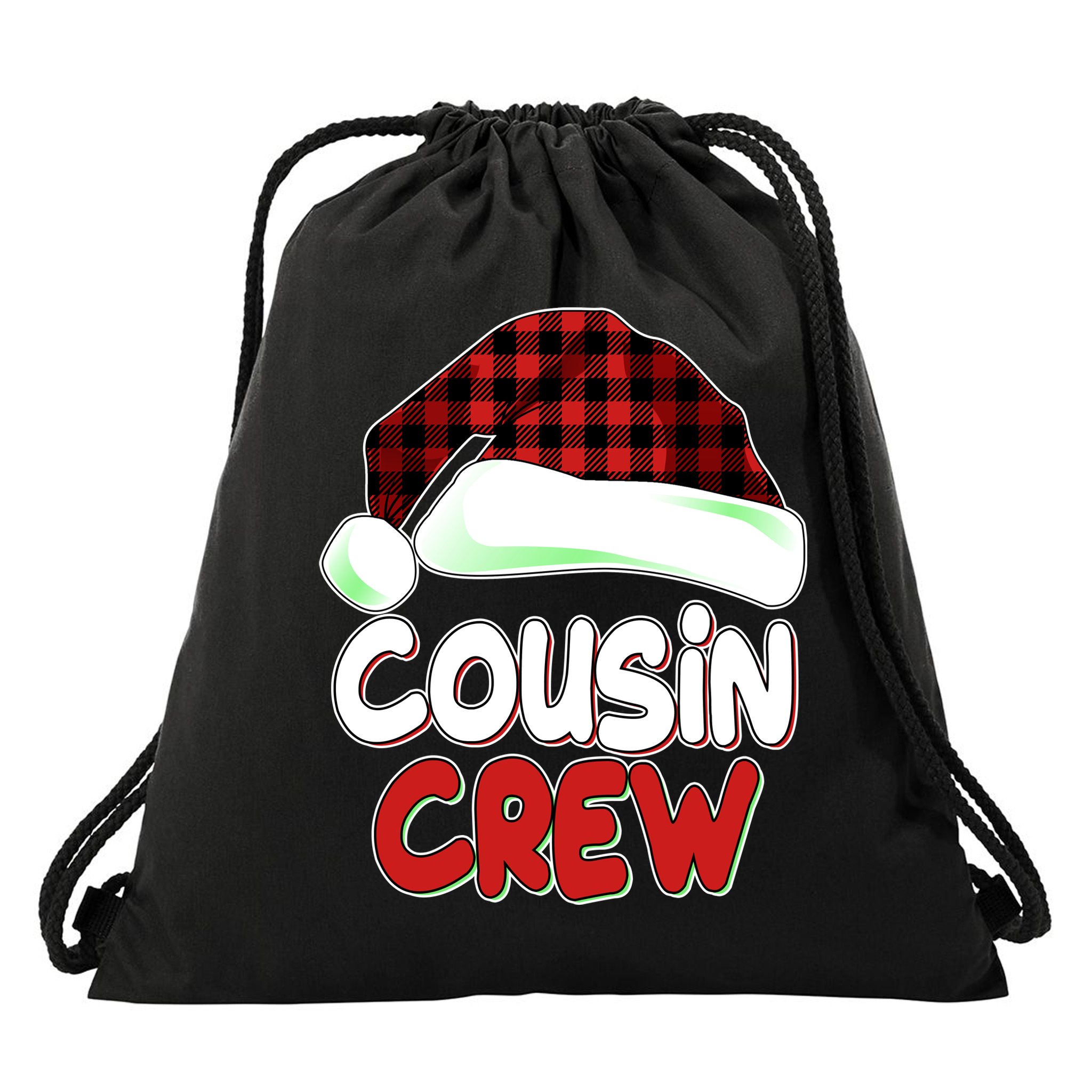 Funny Christmas Cousin Crew Matching Family Shirts Drawstring Bag