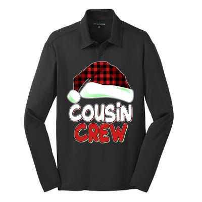 Funny Christmas Cousin Crew Matching Family Shirts Silk Touch Performance Long Sleeve Polo