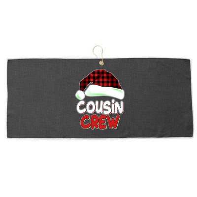 Funny Christmas Cousin Crew Matching Family Shirts Large Microfiber Waffle Golf Towel