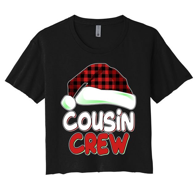 Funny Christmas Cousin Crew Matching Family Shirts Crop Top