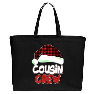 Funny Christmas Cousin Crew Matching Family Shirts Cotton Canvas Jumbo Tote