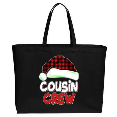 Funny Christmas Cousin Crew Matching Family Shirts Cotton Canvas Jumbo Tote