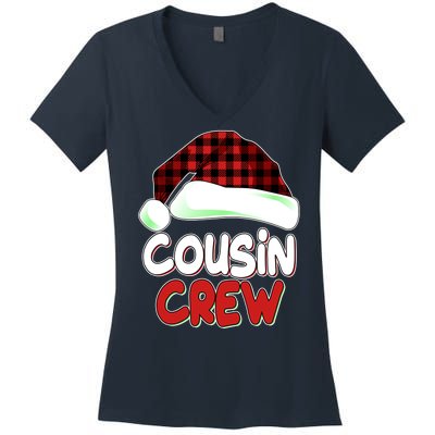 Funny Christmas Cousin Crew Matching Family Shirts Women's V-Neck T-Shirt