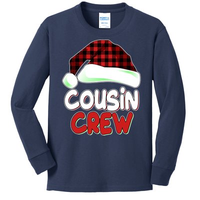 Funny Christmas Cousin Crew Matching Family Shirts Kids Long Sleeve Shirt