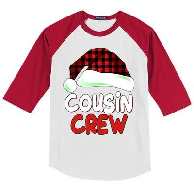 Funny Christmas Cousin Crew Matching Family Shirts Kids Colorblock Raglan Jersey