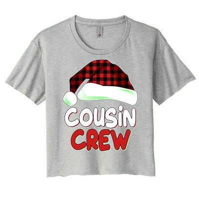 Funny Christmas Cousin Crew Matching Family Shirts Women's Crop Top Tee