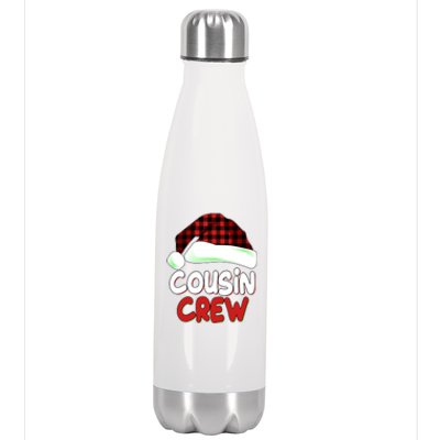 Funny Christmas Cousin Crew Matching Family Shirts Stainless Steel Insulated Water Bottle