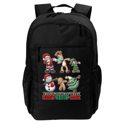 Funny Christmas Dabbing Merry Christ-Mask Backpack