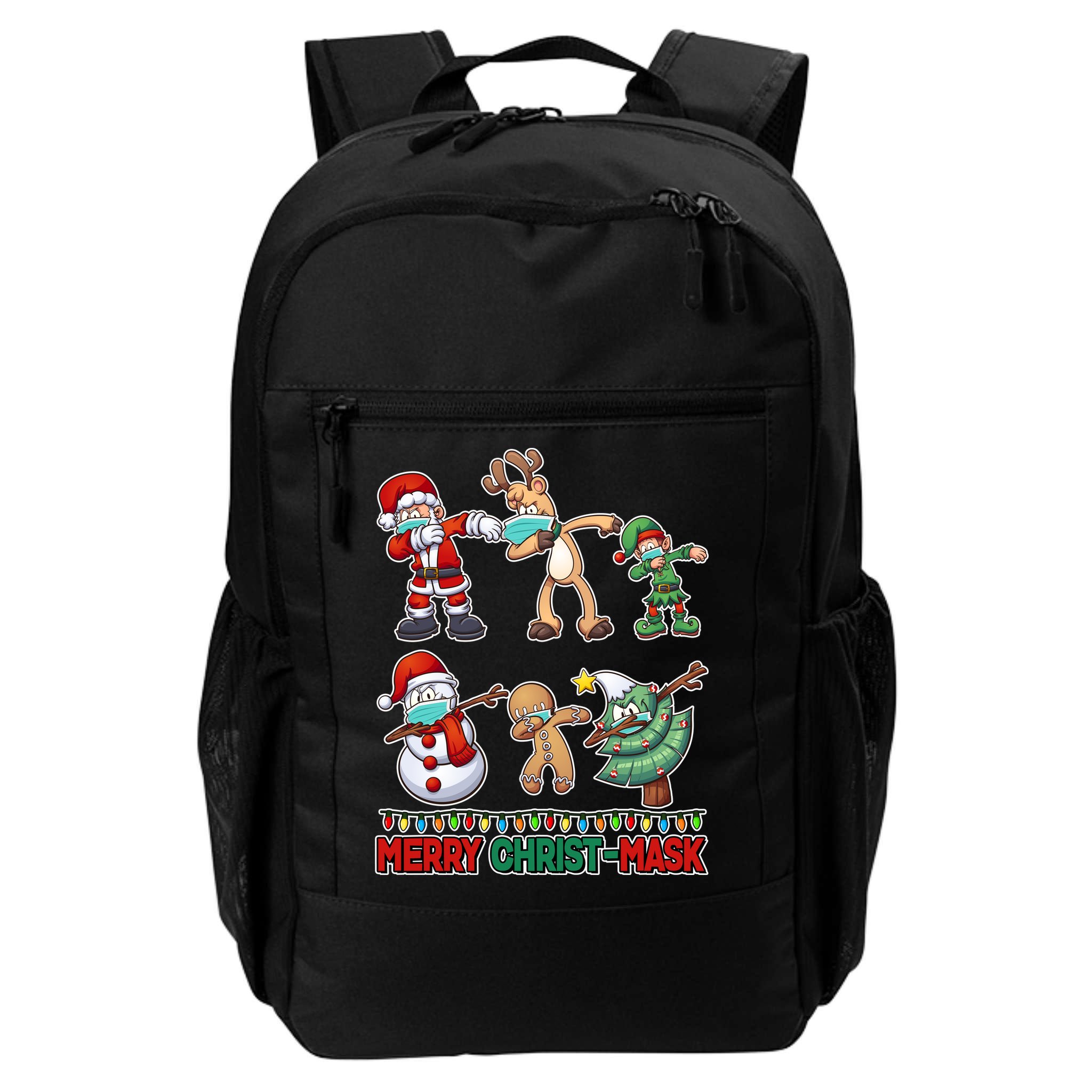 Funny Christmas Dabbing Merry Christ-Mask Backpack
