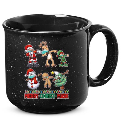 Funny Christmas Dabbing Merry Christ-Mask 15oz Campfire Ceramic Mug