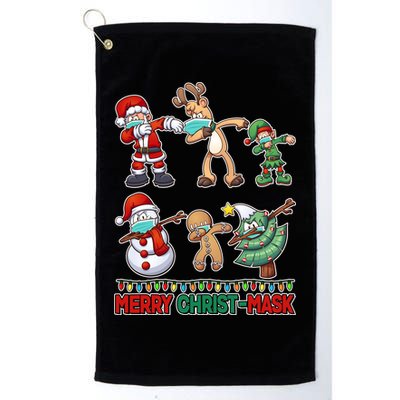 Funny Christmas Dabbing Merry Christ-Mask Golf Towel