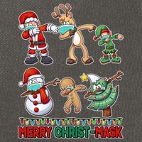 Funny Christmas Dabbing Merry Christ-Mask Cotton Canvas Backpack