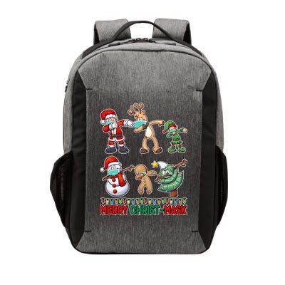 Funny Christmas Dabbing Merry Christ-Mask Vector Backpack