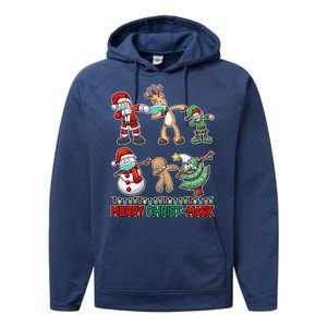 Funny Christmas Dabbing Merry Christ-Mask Performance Fleece Hoodie