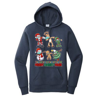 Funny Christmas Dabbing Merry Christ-Mask Women's Pullover Hoodie