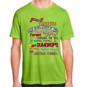 Funny Christmas Elf Map Adult ChromaSoft Performance T-Shirt