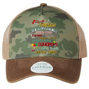 Funny Christmas Elf Map Legacy Tie Dye Trucker Hat