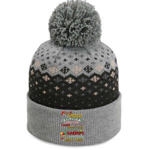 Funny Christmas Elf Map The Baniff Cuffed Pom Beanie