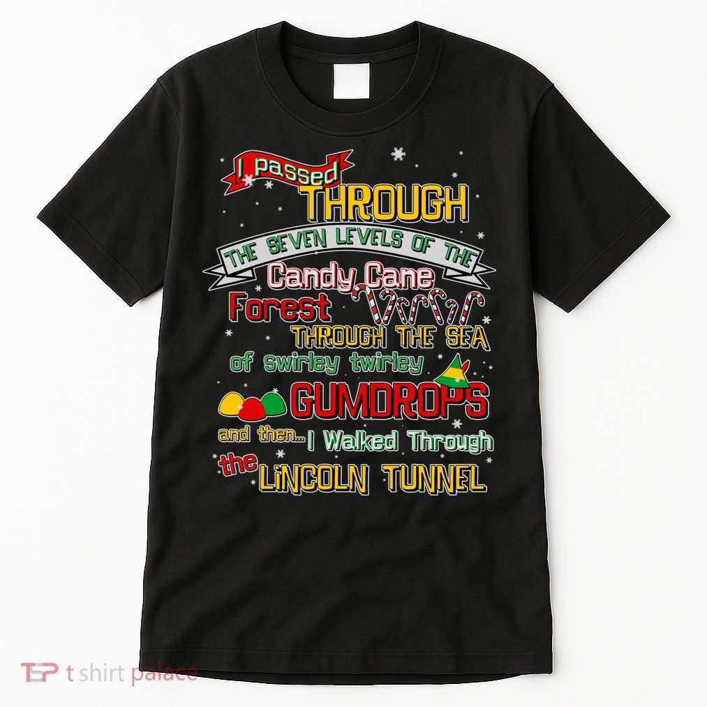 Funny Christmas Elf Map Tall T-Shirt