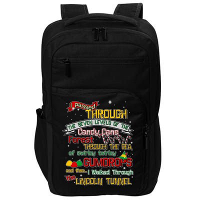 Funny Christmas Elf Map Impact Tech Backpack