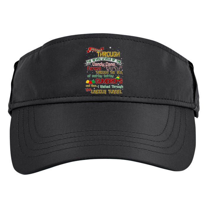 Funny Christmas Elf Map Adult Drive Performance Visor