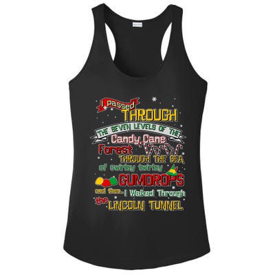 Funny Christmas Elf Map Ladies PosiCharge Competitor Racerback Tank