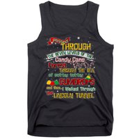 Funny Christmas Elf Map Tank Top
