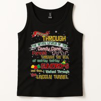 Funny Christmas Elf Map Tank Top