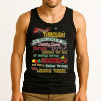 Funny Christmas Elf Map Tank Top